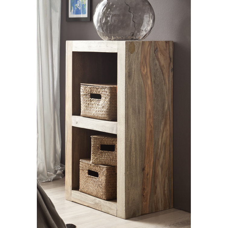 Massivmoebel24 Nature 90Cm H x 48Cm W Solid Wood Cube Bookcase Wayfair.co.uk